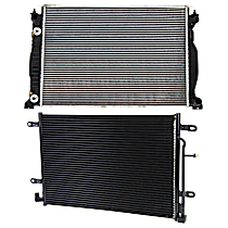 2-Piece Kit A/C Condenser, 4 Cyl 1.8L, includes (1) A/C Condenser and (1) Radiator