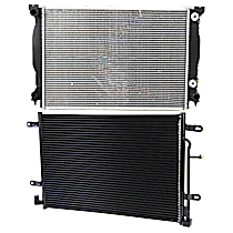 2-Piece Kit A/C Condenser, 6 Cyl 3.2L, includes (1) A/C Condenser and (1) Radiator