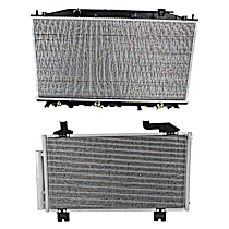 2-Piece Kit A/C Condenser, 2.4L 4Cyl,  Includes (1) A/C Condenser and (1) Radiator
