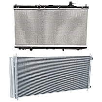 2-Piece Kit A/C Condenser, 2.4L 4Cyl,  Includes (1) A/C Condenser and (1) Radiator