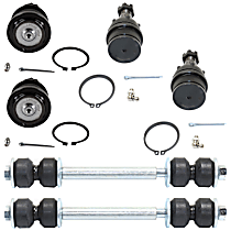 6-Piece Kit Front, Driver and Passenger Side Suspension with Ball Joints and Sway Bar Links