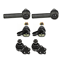 6-Piece Kit Front, Driver and Passenger Side Suspension with Ball Joints and Tie Rod Ends