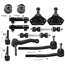 13-Piece Kit Front, Driver And Passenger Side Suspension with Ball Joints, Idler Arm, Sway Bar Links, Tie Rod Adjusting Sleeves, and Tie Rod Ends
