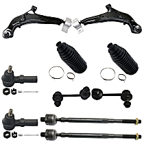 Front Suspension Kit, includes Control Arm, Steering Rack Boot, Sway Bar Link, and Tie Rod End