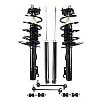 8-Piece Kit Driver and Passenger Side Suspension Kit,  Includes (2) Loaded Strut, (2) Shock Absorber, and (4) Sway Bar Link