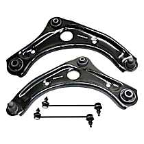 4-Piece Kit Front, Driver and Passenger Side Suspension, includes Control Arm and Sway Bar Link
