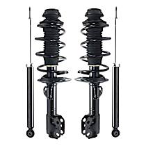 Front and Rear, Driver and Passenger Side Shock and Fully Loaded Strut