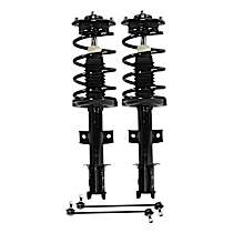 4-Piece Kit Front, Driver and Passenger Side Suspension Includes Loaded Struts and Sway Bar Links