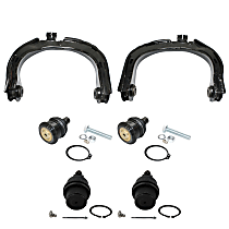 6-Piece Kit Front, Driver and Passenger Side Suspension Kit, 4WD/RWD, includes (4) Ball Joint and (2) Control Arm