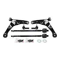 6-Piece Kit Front, Driver and Passenger Side Suspension, includes Control Arm and Tie Rod End