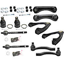 12-Piece Kit Driver and Passenger Side Suspension Includes Ball Joints, Control Arms, Sway Bar Links, and Tie Rod Ends
