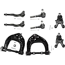 8-Piece Kit Front, Driver and Passenger Side Suspension, includes Ball Joint, Control Arm, and Tie Rod End