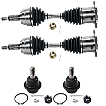 4-Piece Kit Front, Driver and Passenger Side Suspension Kit,  Includes (2) Axle Assembly and (2) Ball Joint