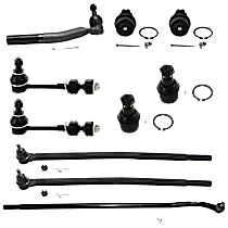 10-Piece Kit Suspension Kit,  Includes (4) Ball Joint, (2) Sway Bar Link, and (4) Tie Rod End