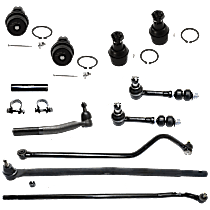 11-Piece Kit Suspension Kit,  Includes (4) Ball Joint, (2) Sway Bar Link, (1) Tie Rod Adjusting Sleeve, (3) Tie Rod End, and (1) Track Bar
