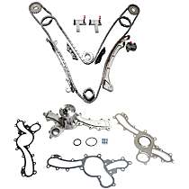 2-Piece Kit Timing Chain Kit, Without Vvt Cam Gear(S), 4.0L 6Cyl,  Includes (1) Timing Chain Kit and (1) Water Pump