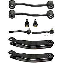 8-Piece Kit Front, Driver and Passenger Side, Upper Control Arm Kit, Includes (2) Ball Joint, (2) Control Arm, (2) Sway Bar Link, and (2) Tie Rod End