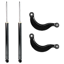 4-Piece Kit Rear, Driver Or Passenger Side Suspension with Control Arm and Shock Absorber and Strut Assembly