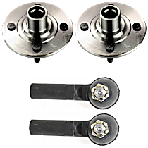 4-Piece Kit Front, Driver and Passenger Side Suspension Kit,  Includes (2) Tie Rod End and (2) Wheel Hub