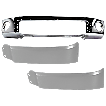 3-Piece Kit Front Bumper, Chrome,  Includes (1) Bumper and (2) Headlight Filler