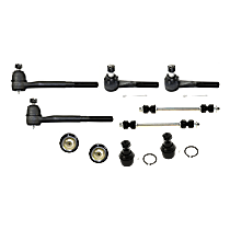 10-Piece Kit Front Suspension Kit, Contains Oversized 7/16 (in) Bolt for Durability, Rear Wheel Drive, With Independent  Suspension, With Solid  Axle,  Includes (4) Ball Joint, (2) Sway Bar Link and (4) Tie Rod End