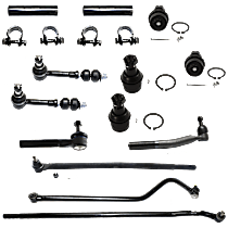 13-Piece Kit Suspension with Ball Joints, Sway Bar Links, Tie Rod Adjusting Sleeves, Tie Rod Ends, and Track Bar, 4WD