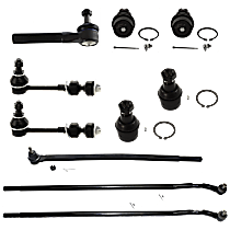 10-Piece Kit Suspension with Ball Joints, Sway Bar Links, and Tie Rod Ends, 4WD
