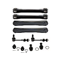 10-Piece Kit Suspension Kit,  Includes (4) Ball Joint, (4) Control Arm and (2) Sway Bar Link