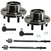 6-Piece Kit Suspension Kit,  Includes (4) Tie Rod End and (2) Wheel Hub