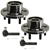 4-Piece Kit Suspension Kit,  Includes (2) Tie Rod End and (2) Wheel Hub