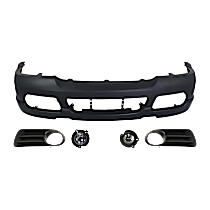 5-Piece Kit Front Primed Bumper Cover, Includes (1) Bumper Cover, (2) Fog Light, and (2) Fog Light Trim