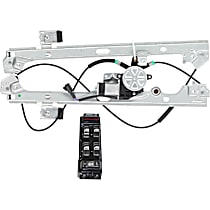 2-Piece Kit, Front, Driver Side Power Window Regulator, Hand-Crank Type, Includes (1) Window Regulator and (1) Window Switch