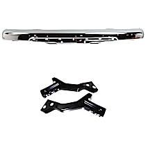 3-Piece Kit Front Bumper, Chrome, Includes (1) Bumper and (2) Bumper Bracket