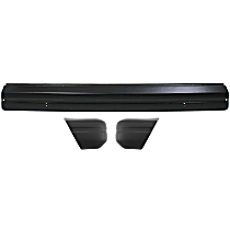 Front Bumper, Painted Black, For Models Without Bumper Guard Holes and Bumper End Caps, includes Bumper Ends