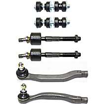 6-Piece Kit Front, Driver and Passenger Side Suspension, includes Sway Bar Link and Tie Rod End