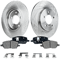 Rear Brake Disc and Pad Kit, Plain Surface, 5 Lugs, Ceramic, Front Wheel Drive, Includes Shims and hardware, Beam Rear Axle, Pro-Line Series