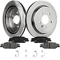 Rear Brake Disc and Pad Kit, Plain Surface, 5 Lugs, 297.94 mm, Ceramic, Pro-Line Series