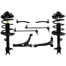 8-Piece Kit Fully Loaded Strut,  Includes (2) Control Arm, (2) Shock Absorber and Strut Assembly, (2) Sway Bar Link, and (2) Tie Rod End