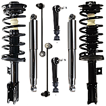 8-Piece Kit Front and Rear, Driver and Passenger Side Shock and Fully Loaded Strut, AWD, All Wheel Drive,  Includes (2) Loaded Strut, (2) Shock Absorber, and (4) Sway Bar Link