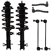 6-Piece Kit Fully Loaded Struts Includes Sway Bar Links, and Tie Rod Ends