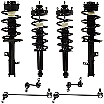 8-Piece Kit Front and Rear, Driver and Passenger Side Suspension Kit, Includes (4) Loaded Strut and (4) Sway Bar Link