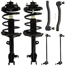 6-Piece Kit Fully Loaded Strut,  Includes (2) Shock Absorber and Strut Assembly, (2) Sway Bar Link, and (2) Tie Rod End