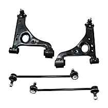 4-Piece Kit Control Arm, Front Wheel Drive,  Includes (2) Control Arm and (2) Sway Bar Link - 