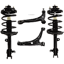 4-Piece Kit Fully Loaded Strut,  Includes (2) Control Arm and (2) Shock Absorber and Strut Assembly