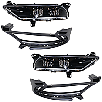 4-Piece Kit Front, Driver and Passenger Side LED Fog Light, With bulb(s), OE Replacement Includes (4) Fog Light