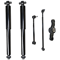 5-Piece Kit Shocks with Control Arms, and Track Bar Bell Crank
