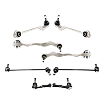 8-Piece Kit Control Arms with Tie Rod Ends and Sway Bar Links