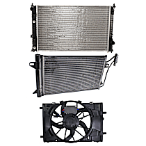 Radiator Fan 4 Cyl 2.5L, Single fan
