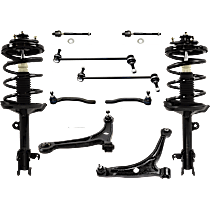 10-Piece Kit Suspension Kit,  Includes (2) Control Arm, (2) Shock Absorber and Strut Assembly, (2) Sway Bar Link, and (4) Tie Rod End