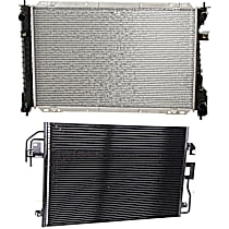 2-Piece Kit Radiator, 4 cyl., 2.3L Engine